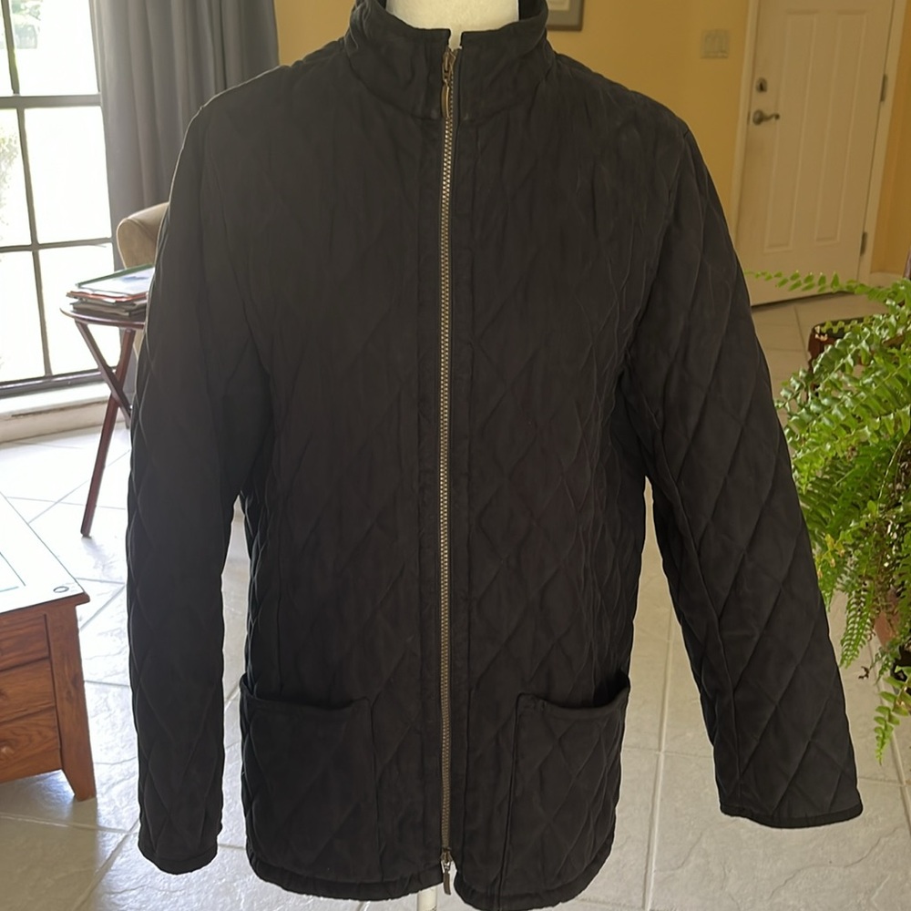 Barbour black / charcoal quilted jacket size 14 US